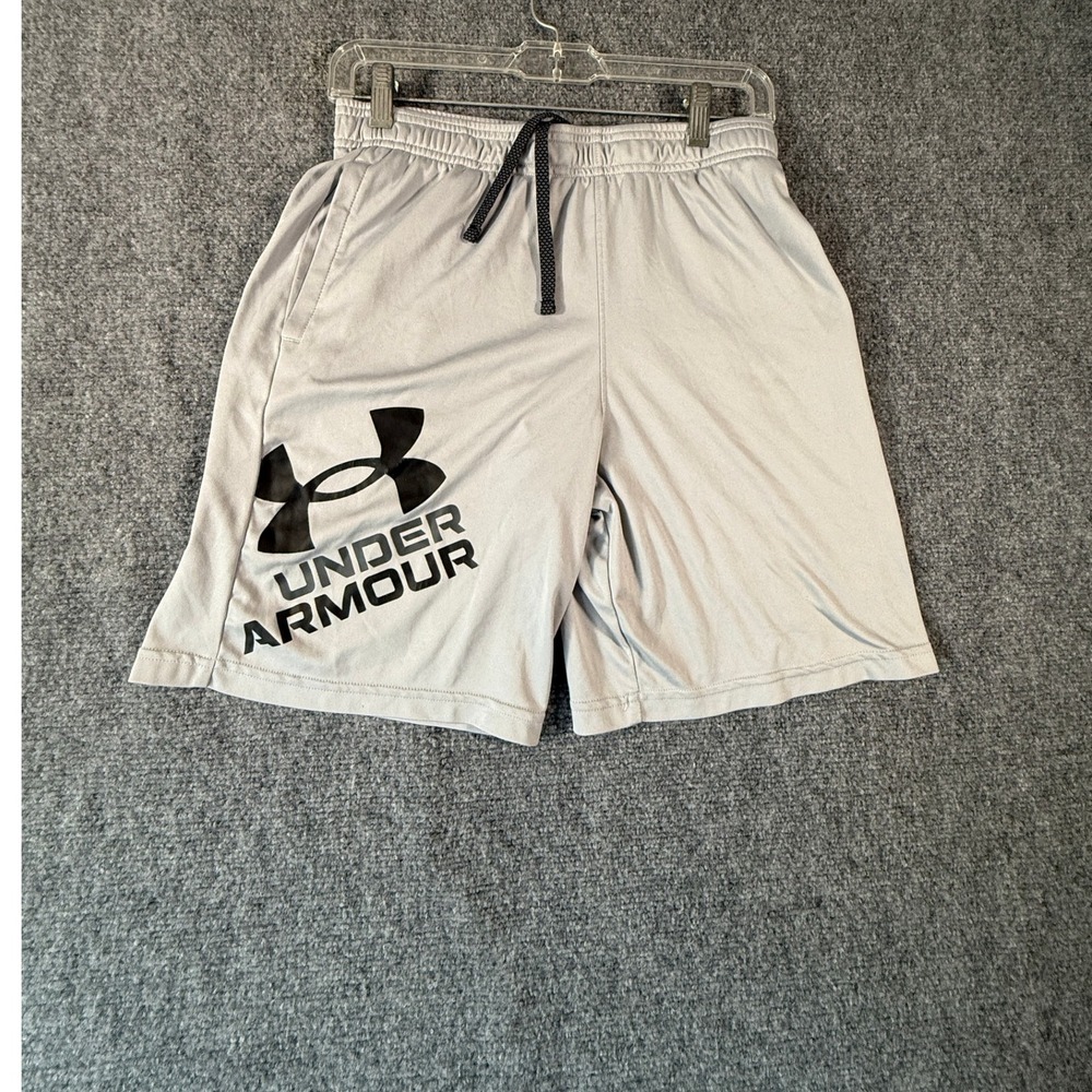 Under Armour YXL Youth Gray‎ Loose Fit HeatGear Athletic Shorts